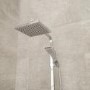 Thermostatic Mixer Bar Shower with Square Overhead & Handset - Vira