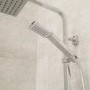 Thermostatic Mixer Bar Shower with Square Overhead & Handset - Vira