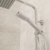 Thermostatic Mixer Bar Shower with Square Overhead &amp; Handset - Vira