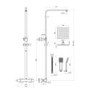 GRADE A1 - Thermostatic Mixer Bar Shower with Square Overhead & Handset - Vira