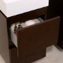 350mm Wall Hung Storage Unit - Walnut 2 Drawer Cabinet - Madrid Range