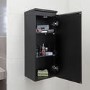 380mm Wall Hung Single Door Storage Unit Black - Barcelona
