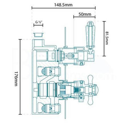 Traditional Concealed Dual Control Shower Valve