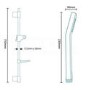 Quadro Square Slide Shower Rail Kit