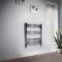 Beta Heat 760 x 600mm Curved Chrome Heated Towel Rail