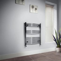 Beta Heat 760 x 600mm Curved Chrome Heated Towel Rail