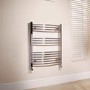 Beta Heat 760 x 600mm Curved Chrome Heated Towel Rail
