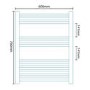Beta Heat 760 x 600mm Curved Chrome Heated Towel Rail