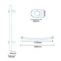 Beta Heat 760 x 600mm Curved Chrome Heated Towel Rail