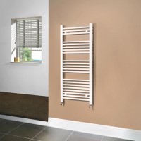 Beta Heat 1150 x 500mm Straight White Heated Towel Rail