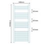 Beta Heat 1150 x 500mm Straight White Heated Towel Rail