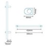 Beta Heat 1150 x 500mm Straight White Heated Towel Rail