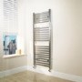 1200 x 450mm Square Chrome Heated Towel Rail - Beta Heat Range