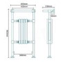 Kensington Traditional Towel Rail Radiator - 963 x 493mm