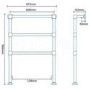 Chelsea Traditional Bathroom Towel Rail Radiator - 966 x 673mm