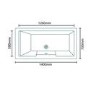 Tabor 1400 x 700 RIGHT HAND Bath 