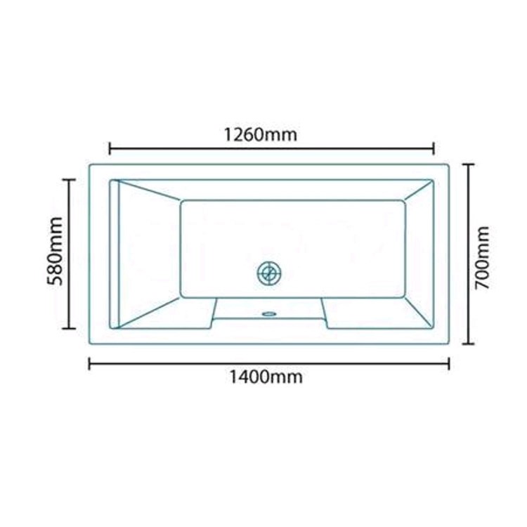 Tabor 1400 x 700 RIGHT HAND Bath 