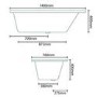 Tabor 1400 x 700 RIGHT HAND Bath 