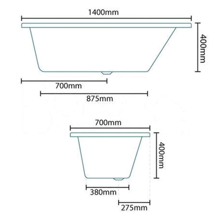 Tabor 1400 x 700 RIGHT HAND Bath 