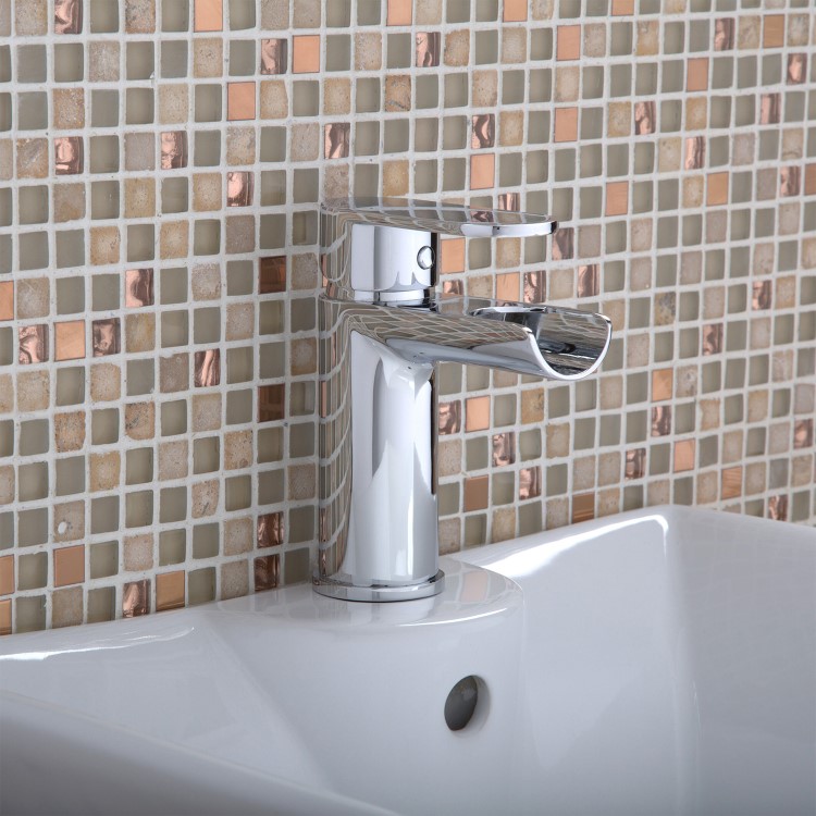Cirque Waterfall Mono Basin Mixer Tap - Chrome