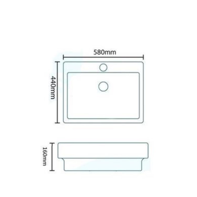 GRADE A1 - Brianza Wall Hung 1 Tap Hole Basin
