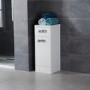 300mm Floor Standing Storage Unit - White 2 Drawer - Cuba Range