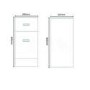 300mm Floor Standing Storage Unit - White 2 Drawer - Cuba Range