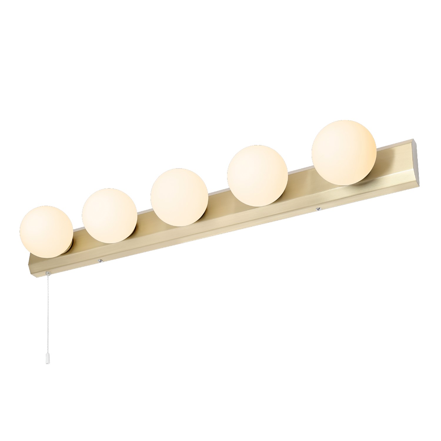 Gold Hollywood Style Bathroom Wall Light with Pull Cord - Ara Beba ...