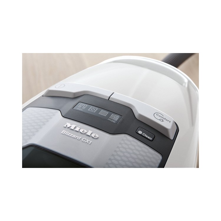 GRADE A1 - Miele BlizzardCX1ComfortPowerLine Cylinder Vacuum Cleaner - Lotus White