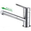 Taylor &amp; Moore Bowness Single Lever Chrome Kitchen Tap with Pull out Nozzle Spray