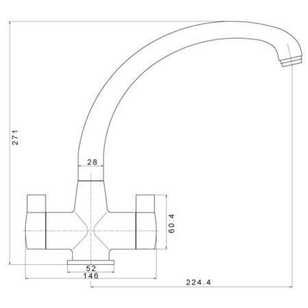 Taylor & Moore Bristol Quarter Turn Chrome Monobloc Kitchen Tap