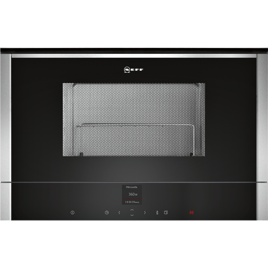 Neff N70 21L 900W BuiltIn Microwave with Grill Stainless Steel