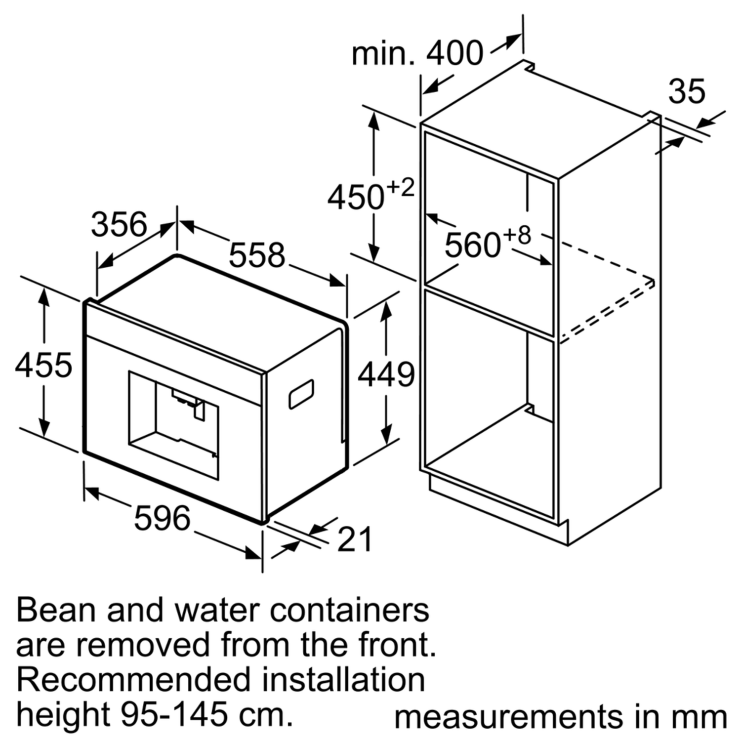 NEFF C17KS61N0 Builtin Bean to Cup Coffee Machine Black Appliances