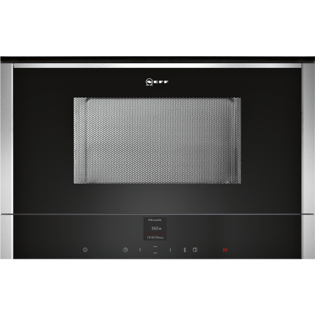 GRADE A2 - Neff C17WR00N0B N70 900W 21L Built-in Microwave Oven Stainless Steel