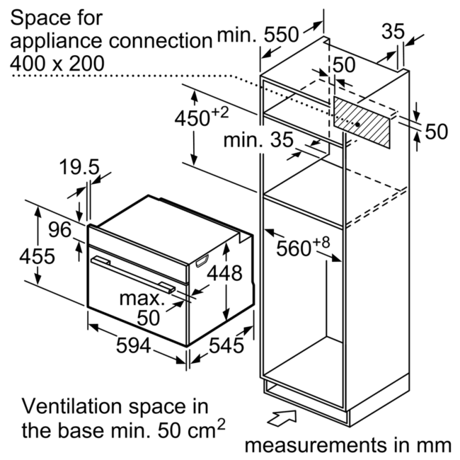 Neff C1APG64N0B N50 Built In Combination Microwave Oven