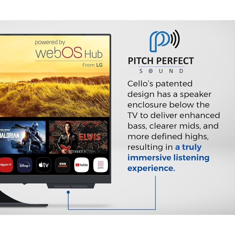 Cello 22 inch 12 Volt Traveller Smart Frameless TV Ultrafast WebOS