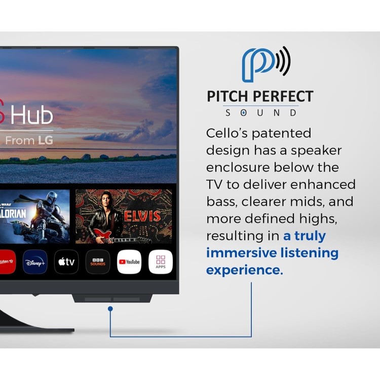 Cello 22 inch 12 Volt Traveller Smart Frameless TV Ultrafast WebOS