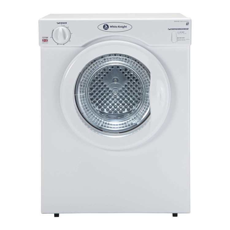 GRADE A2 - White Knight C37AW 3kg Freestanding Vented Tumble Dryer White