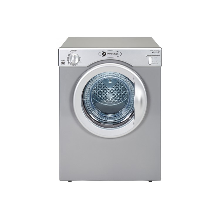White Knight C39AS 3.5kg Freestanding Vented Tumble Dryer - Silver