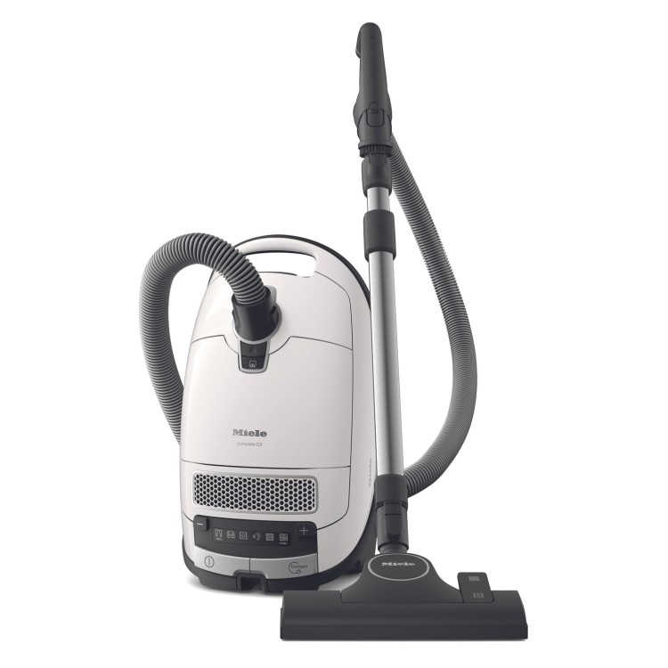 Miele Complete C3 Allergy Bagged Cylinder Vacuum Cleaner - Lotus White