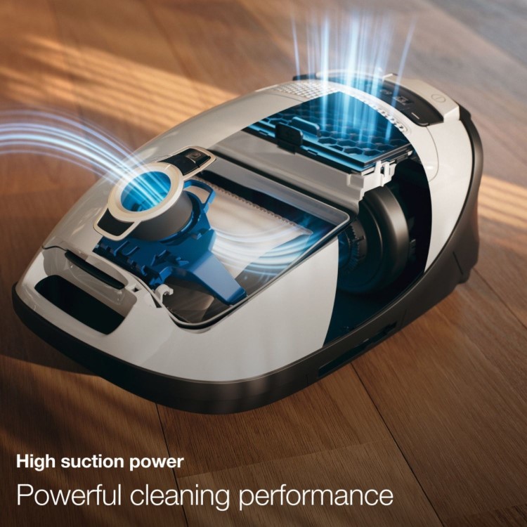 Miele Complete C3 Allergy Bagged Cylinder Vacuum Cleaner - Lotus White