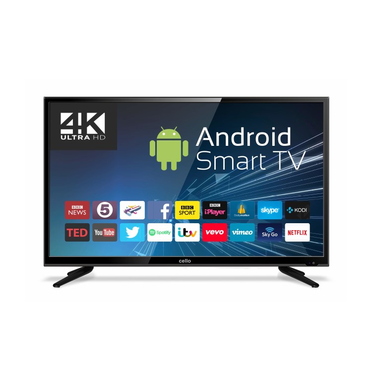 Cello 40" 4K Ultra HD Smart LED TV with Android and Freeview HD