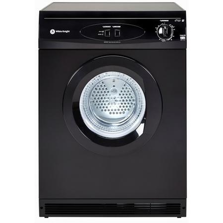 GRADE A1 - White Knight C44A7B 7kg Reverse-Action Freestanding Vented Tumble Dryer - Black