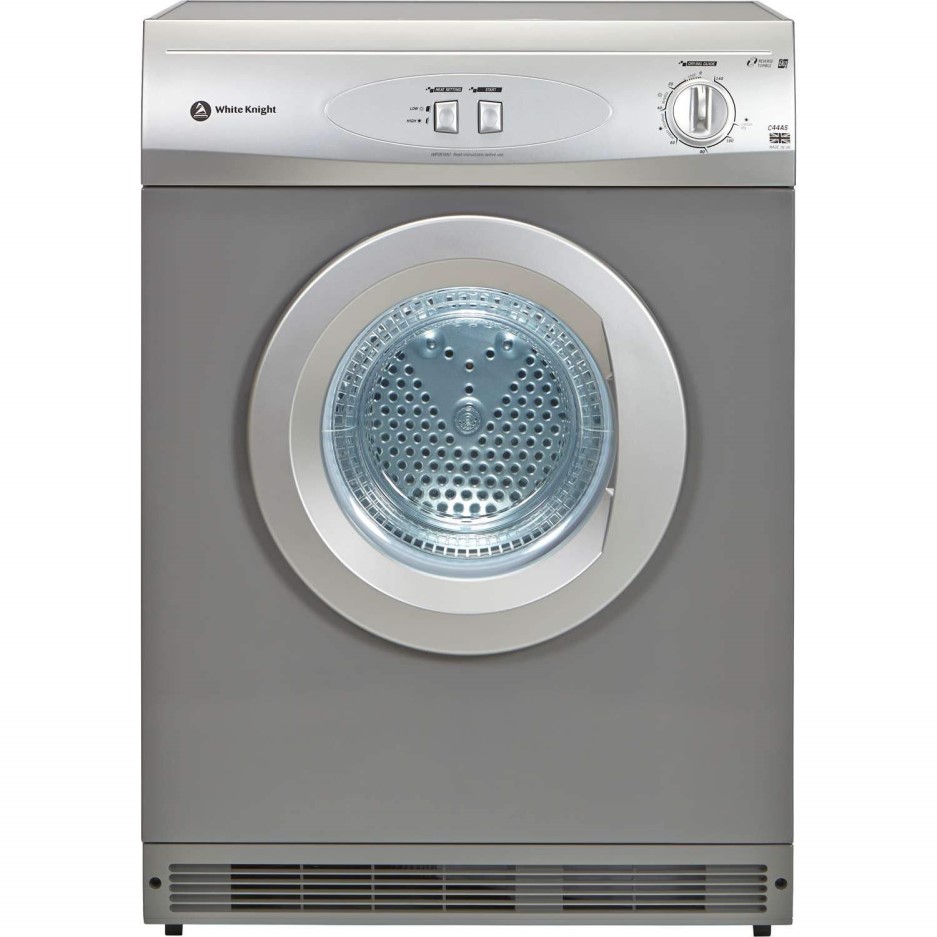 White Knight C44AS 6kg Freestanding Vented Tumble Dryer Silver