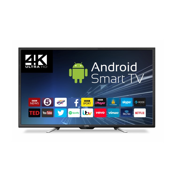 Cello 50 Inch Smart 4K Ultra HD LED TV with Freeview HD