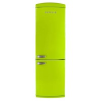 Servis C60185NFPT Retro Right Hand Hinge Freestanding Fridge Freezer Green