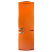 Servis C60185NFTG Retro Right Hand Hinge Freestanding Fridge Freezer Orange