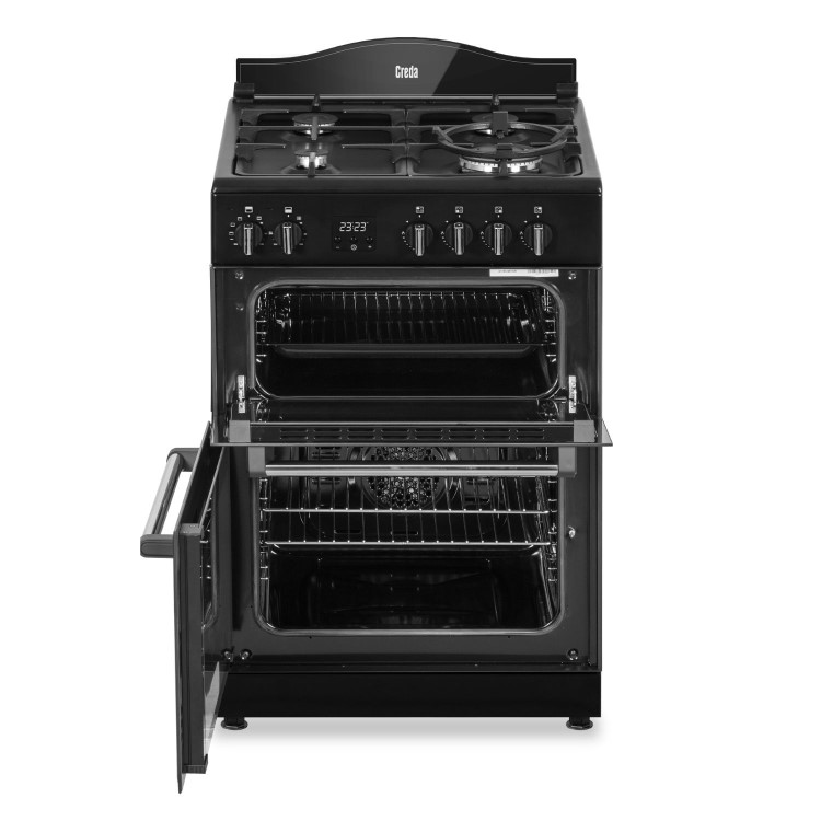 Creda 60cm Double Oven Dual Fuel Mini Range Cooker - Anthracite