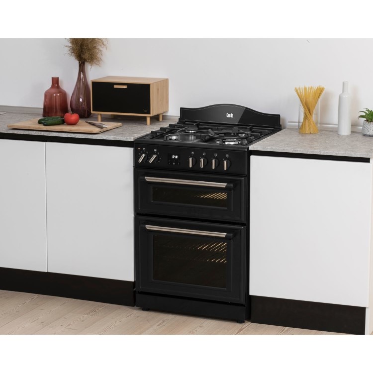 Creda 60cm Double Oven Dual Fuel Mini Range Cooker - Anthracite
