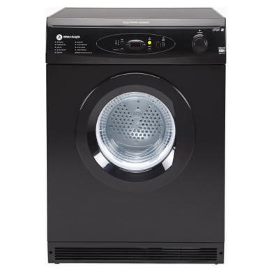 White Knight C86A7B 7kg Freestanding Vented Tumble Dryer - Black